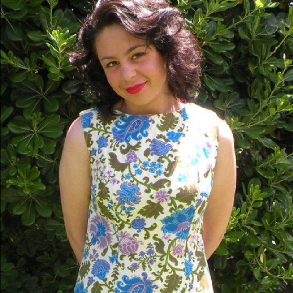 1950s Ann Taylor Original Floral Dress (M/L)